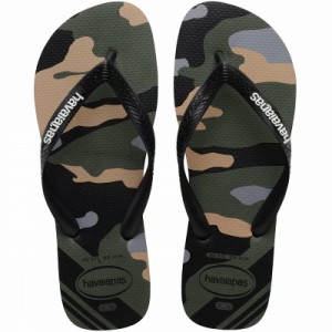 Havaianas ハワイアナス メンズ 男性用 シューズ 靴 サンダル Top Camo Flip Flop Sandal Green Olive 1【送料無料】