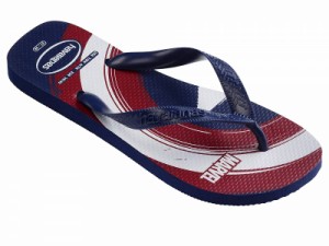 Havaianas ハワイアナス メンズ 男性用 シューズ 靴 サンダル Top Marvel Logomania Flip Flop Sandal Navy Blue/Navy Blue【送料無料】