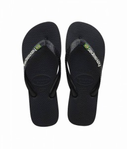 Havaianas ハワイアナス レディース 女性用 シューズ 靴 サンダル Brazil Logo Unisex Flip Flops Black/Black【送料無料】