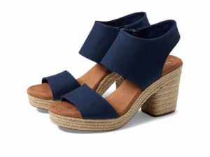 TOMS トムス レディース 女性用 シューズ 靴 ヒール Majorca Platform Navy Basket Weave【送料無料】