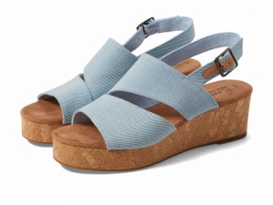 TOMS トムス レディース 女性用 シューズ 靴 ヒール Claudine Pastel Blue Washed Denim【送料無料】