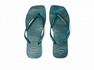 Havaianas ハワイアナス レディース 女性用 シューズ 靴 サンダル Slim Square Trendy Pantanal Green【送料無料】