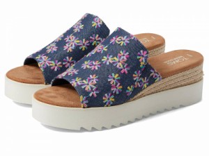 TOMS トムス レディース 女性用 シューズ 靴 ヒール Diana Mule Navy Multi Embroidered Floral【送料無料】