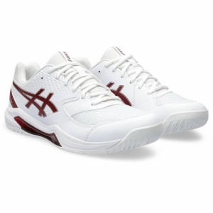 ASICS アシックス メンズ 男性用 シューズ 靴 スニーカー 運動靴 GEL-Dedicate 8 Tennis Shoe White/Antique Red【送料無料】