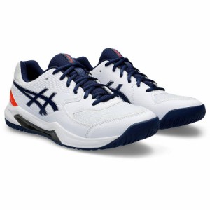 ASICS アシックス メンズ 男性用 シューズ 靴 スニーカー 運動靴 GEL-Dedicate 8 Tennis Shoe White/Blue Expanse【送料無料】