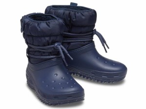 crocs クロックス レディース 女性用 シューズ 靴 ブーツ スノーブーツ Classic Neo Puff Luxe Boot Navy【送料無料】