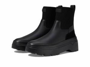 HUNTER ハンター レディース 女性用 シューズ 靴 ブーツ レインブーツ Explorer Chelsea Flatform Boot Black【送料無料】