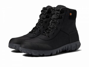 Bogs ボグス メンズ 男性用 シューズ 靴 ブーツ スノーブーツ Arcata Urban Leather Mid Black【送料無料】