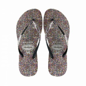 Havaianas ハワイアナス レディース 女性用 シューズ 靴 サンダル Slim Carnaval Flip Flop Sandal Black【送料無料】