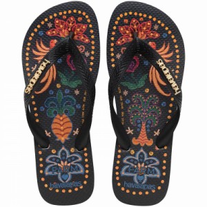 Havaianas ハワイアナス レディース 女性用 シューズ 靴 サンダル Farm Rio Flip-Flop Black【送料無料】