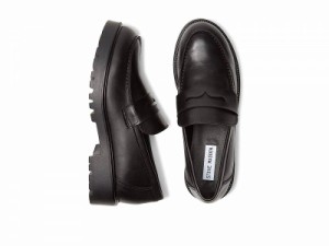 Steve Madden スティーブマデン レディース 女性用 シューズ 靴 ローファー ボートシューズ Lotto Loafer Black【送料無料】