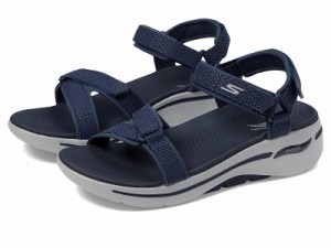 SKECHERS Performance スケッチャーズ レディース 女性用 シューズ 靴 サンダル Go Walk Arch Fit Mesh Quarter Strap Navy【送料無料】