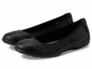 Clarks クラークス レディース 女性用 シューズ 靴 フラット Meadow Opal Black Leather【送料無料】