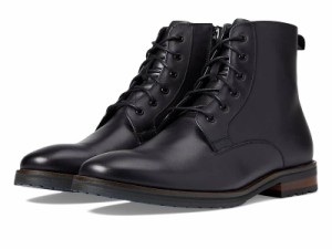 Steve Madden スティーブマデン メンズ 男性用 シューズ 靴 ブーツ レースアップ 編み上げ Sixtet Black Leather【送料無料】