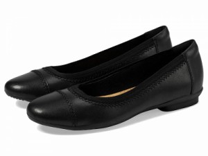 Clarks クラークス レディース 女性用 シューズ 靴 フラット Sara Bay Black Leather【送料無料】