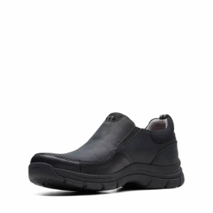 Clarks クラークス メンズ 男性用 シューズ 靴 ローファー Walpath Step Black Leather【送料無料】