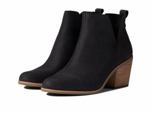 TOMS トムス レディース 女性用 シューズ 靴 ブーツ チェルシーブーツ アンクル Everly Black Leather【送料無料】