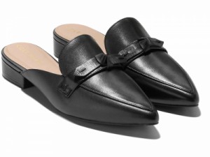 Cole Haan コールハーン レディース 女性用 シューズ 靴 フラット Piper Bow Mule Black Leather【送料無料】