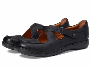 Clarks クラークス レディース 女性用 シューズ 靴 フラット Un Loop Strap Black Leather【送料無料】