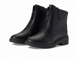 Clarks クラークス レディース 女性用 シューズ 靴 ブーツ アンクル ショートブーツ Calla Zip Black Leather【送料無料】