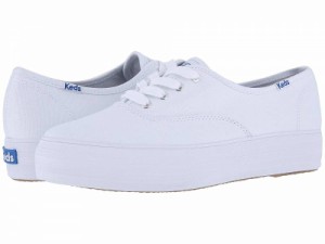 Keds ケッズ レディース 女性用 シューズ 靴 スニーカー 運動靴 Triple Core White Canvas【送料無料】