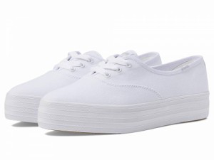 Keds ケッズ レディース 女性用 シューズ 靴 スニーカー 運動靴 Point Lace Up White Canvas【送料無料】