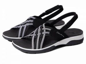 SKECHERS スケッチャーズ レディース 女性用 シューズ 靴 サンダル Arch Fit Reggae Sport Hometown Black/White【送料無料】