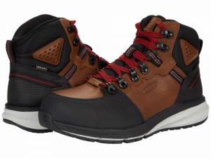 Keen Utility キーン メンズ 男性用 シューズ 靴 ブーツ ワークブーツ Red Hook Mid Waterproof Tobacco/Black【送料無料】