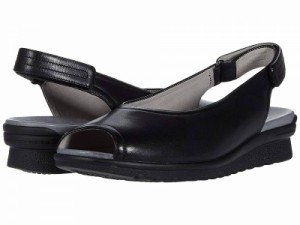 Aravon アラヴォン レディース 女性用 シューズ 靴 サンダル Josie Slingback Black Smooth【送料無料】