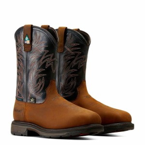 Ariat アリアト メンズ 男性用 シューズ 靴 ブーツ ウエスタンブーツ WorkHog MetGuard CSA Waterproof Composite Toe Work【送料無料】