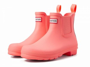 HUNTER ハンター レディース 女性用 シューズ 靴 ブーツ レインブーツ Original Chelsea Logo Backstrap Orange【送料無料】