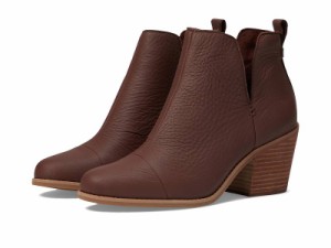 TOMS トムス レディース 女性用 シューズ 靴 ブーツ アンクル ショートブーツ Everly Cutout Chestnut Leather【送料無料】