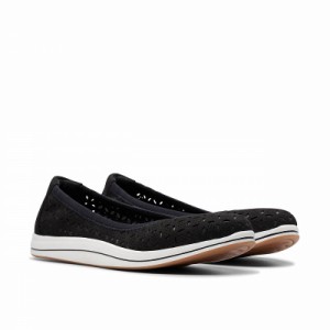 Clarks クラークス レディース 女性用 シューズ 靴 フラット Breeze Roam Black Textile【送料無料】