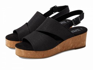 TOMS トムス レディース 女性用 シューズ 靴 ヒール Claudine Black Woven【送料無料】