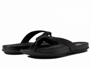 FitFlop フィットフロップ レディース 女性用 シューズ 靴 サンダル Gracie Leather Flip-Flops All Black【送料無料】