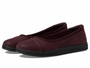 Clarks クラークス レディース 女性用 シューズ 靴 フラット Breeze Ayla Burgundy Synthetic【送料無料】