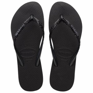 Havaianas ハワイアナス レディース 女性用 シューズ 靴 サンダル Slim Glitter II Flip Flop Sandal Black/Dark Grey【送料無料】