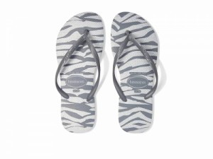 Havaianas ハワイアナス レディース 女性用 シューズ 靴 サンダル Slim Animals Glitter Flip Flop Sandal Steel Grey【送料無料】