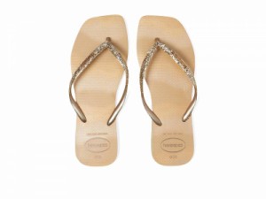 Havaianas ハワイアナス レディース 女性用 シューズ 靴 サンダル Slim Square Glitter Party Golden【送料無料】