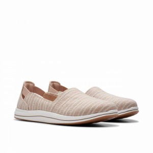 Clarks クラークス レディース 女性用 シューズ 靴 フラット Breeze Step II Sand Textile【送料無料】