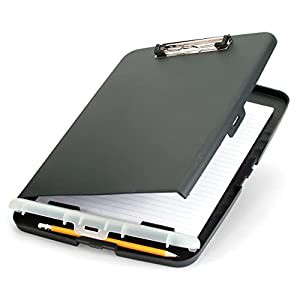 Low Profile Storage Clipboard%ｶﾝﾏ% 1/2%ﾀﾞﾌﾞﾙｸｫｰﾃ% Capacity%ｶﾝﾏ% Holds 9w x 12h%ｶﾝﾏ% Charcoal (並行輸入品)(中古