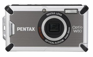 PENTAX 防水デジタルカメラ OPTIO (オプティオ) W80 ガンメタルグレー 1200(中古品)