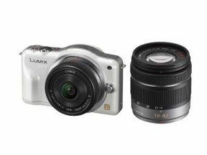 パナソニック ミラーレス一眼カメラ LUMIX GF3 ダブルズームキット シェル (中古品)