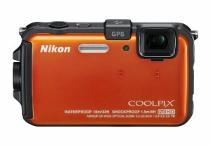 Nikon デジタルカメラ COOLPIX (クールピクス) AW100 サンシャインオレンジ AW100OR(中古品)