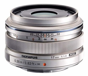 OLYMPUS 単焦点レンズ M.ZUIKO DIGITAL 17mm F1.8 シルバー(中古品)