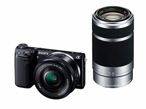 SONY ソニー デジタル一眼カメラ「NEX-5T」ダブルズームレンズキット(ブラ (中古品)