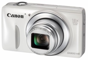 Canon デジタルカメラ Power Shot SX600 HS ホワイト 光学18倍ズーム PSSX6(中古品)