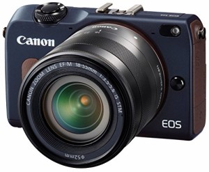 Canon ミラーレス一眼カメラ EOS M2 EF-M18-55 IS STM レンズキット (ベイブルー) EF-(中古品)