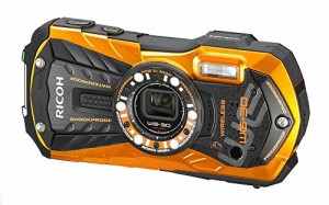 RICOH 防水デジタルカメラ RICOH WG-30W フレームオレンジ 防水12m耐ショック1.5m耐寒(中古品)