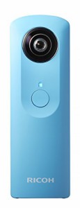 RICOH デジタルカメラ RICOH THETA m15 (ブルー) 全天球 360度カメラ 09107(中古品)